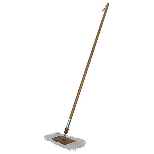 Harper Live.Love.Clean. Bamboo 2-in-1 Smooth Surface Wet/Dry Dust Mop with (2) Washable Wraparound Pads for Cleaning Dust, Pet Hair & Fine Dry Dirt - style: Bamboo Household Wet/Dry Mop