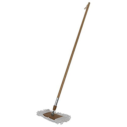 Harper Live.Love.Clean. Bamboo 2-in-1 Smooth Surface Wet/Dry Dust Mop with (2) Washable Wraparound Pads for Cleaning Dust, Pet Hair & Fine Dry Dirt - style: Bamboo Household Wet/Dry Mop
