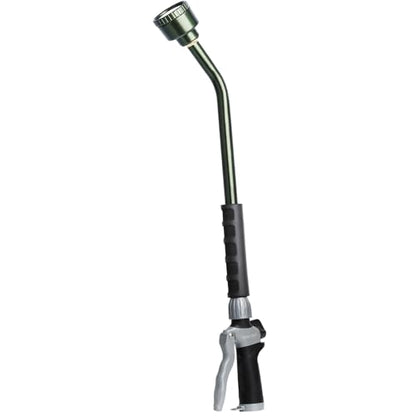 RESTMO Long Watering Wand, 24 Inches Gentle Soft Full Shower Sprayer Wand with Flow Control, Heavy Duty Metal Hose Wand for Hanging Baskets, Shrubs, Plants, Flowers, Garden and Lawn, Green - color: Olive Green
