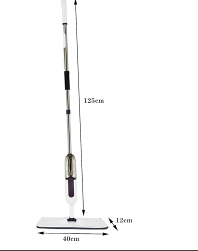 Spray Mop for Floor Cleaning with 2 Washable Microfiber Pads & Cleaning Brush, 360° Rotating Refillable Dust Mop for Hardwood, Tile, Laminate & Kitchen Floors.