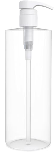 BRIGHTFROM Empty Shampoo Pump Bottle, 32 OZ / 1 Liter, BPA-Free Cylinder Container, Household & Commercial Use - Leak Proof