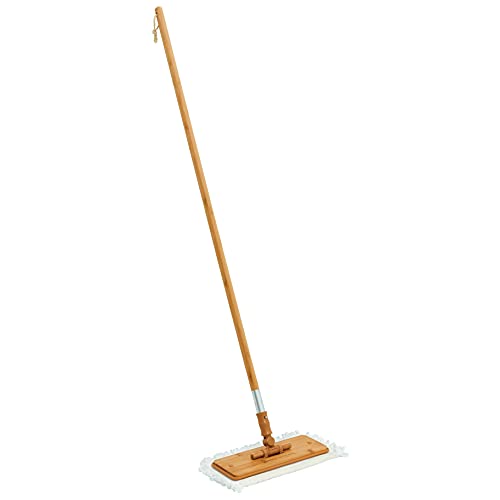 Harper Live.Love.Clean. Bamboo 2-in-1 Smooth Surface Wet/Dry Dust Mop with (2) Washable Pads for Cleaning Dust, Pet Hair & Fine Dry Dirt - style: Bamboo Wet/Dry Dust Mop