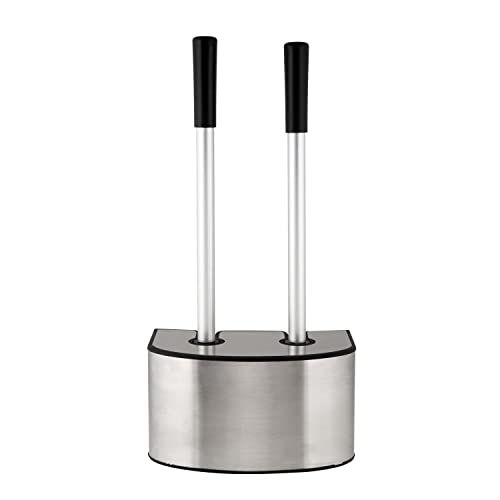 Bath Bliss 2-in-1 Toilet Brush and Plunger Set in Stainless Steel
