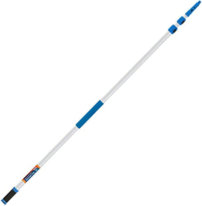 Unger Professional Connect & Clean 6 - 18 Foot Telescoping Extension Multi-Purpose Pole with Quick-Flip Clamp, Window Cleaning, Dusting, Silver - size: 6 - 18 Foot
