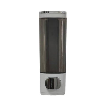Wall Mounted Hand Soap Dispenser, Single 400ml Shampoo and Conditioner Dispenser, Bathroom Shower Dispenser Gel Container Dispenser and Organizer for Bathroom Kitchen Hotel (White) - color: White