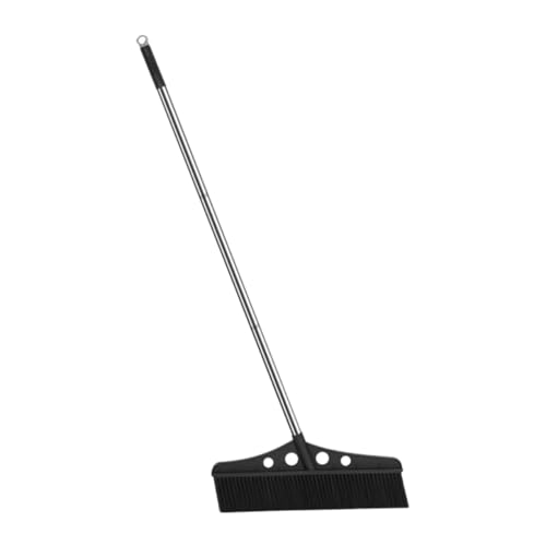 FOMIYES Wide Detachable Broom with Handle for Outdoor Sweeping Stainless Steel Deck Scrub Brush for Concrete Brick and Gardens Patios and