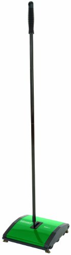 BISSELL BigGreen Commercial BG23 Sweeper with 2 Nylon Brush Rolls, 7-1/2" Cleaning Path, Green, 8.5" - 12"