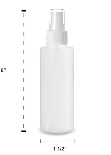 ljdeals 4 oz Plastic Spray Bottles, Fine Mist, Refillable, Reusable Empty Bottles for Household Use, Essential Oils, Perfumes, Travel Size, Pack of 2, Made in USA