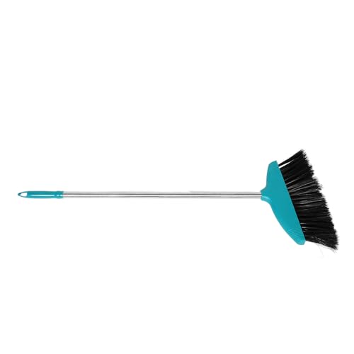 Soft Bristle Broom Long Metal Handle Heavy Duty Floor Broom Indoor Kitchen Garage Cleaning Non-Stick Hair Home Use