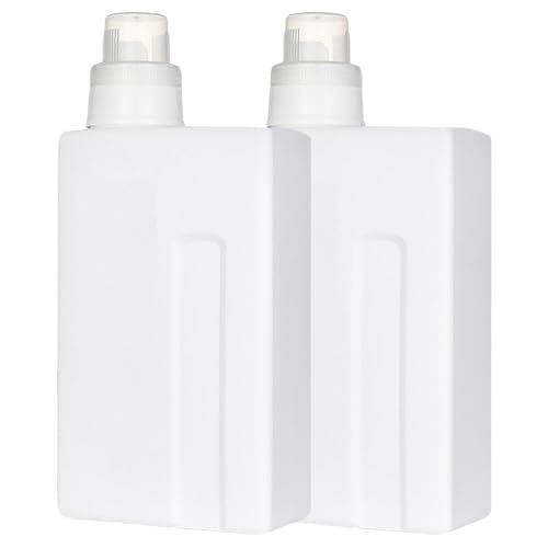 Healeved 2pcs Leakproof Empty Bottles Refillable Laundry Detergent Holders Capacity for Home Use Convenient and Portable for Liquid Storage