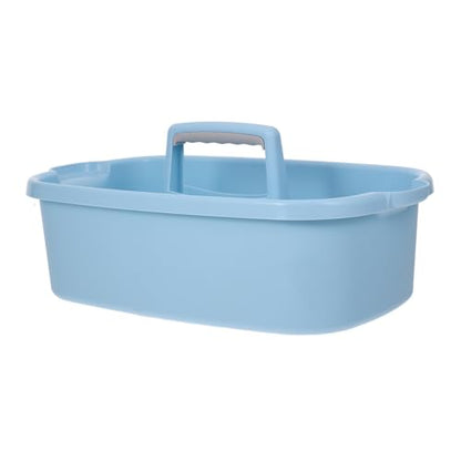 ORFOFE Portable Cleaning Tool Organizer Basket with Handle Large Capacity Abs Storage Tote for Bathroom Dorm Kitchen and Household Supplies Multiuse Caddy for Toiletries and Cleaning Equipment