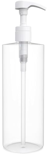 BRIGHTFROM Empty Shampoo Pump Bottle, 32 OZ / 1 Liter, BPA-Free Cylinder Container, Household & Commercial Use - Leak Proof