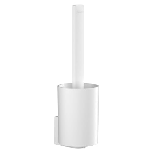 hansgrohe WallStoris Modern Toilet Brush Holder in Matte White, 27927700 - color: Matte White