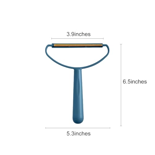 Portable Lint Remover for Clothes and Furniture - Reusable Manual Hair Cleaner for Pet Hair, Carpet, and Sofa - color: Blue
