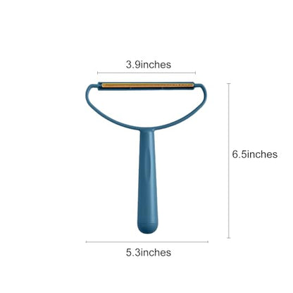 Portable Lint Remover for Clothes and Furniture - Reusable Manual Hair Cleaner for Pet Hair, Carpet, and Sofa - color: Blue