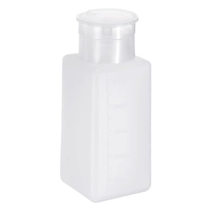 Solvent Alcohol Dispenser 250ml(8.5oz) Press Type ESD Safe Anti-Splash Liquid Dispenser Pump with Sealing plastic Lid for Alcohol, Nail Polish & Makeup Remover, White