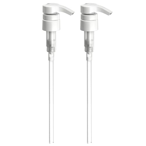 Shampoo/Conditioner Pump for Bottle, 1 L/33.8 oz., 2 Piece White, Replacement Dispenser Pump for Shampoo, Conditioner, Lotion and Soap - color: White
