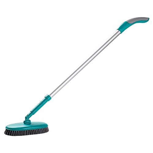 Healeved Long Handle Floor Cleaning Brush Soft Bristle Tile Scrubber for Easy Use Floors Bathtubs and Tiles Green
