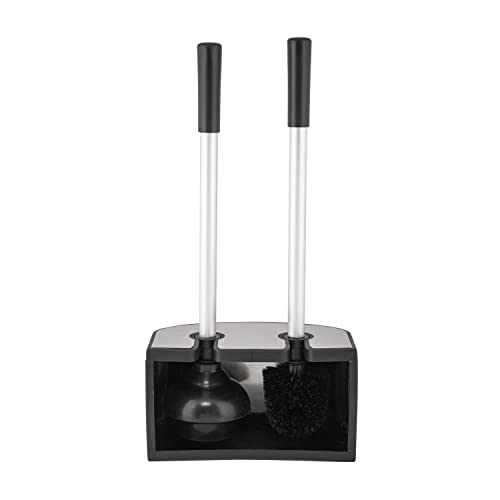 Bath Bliss 2-in-1 Toilet Brush and Plunger Set in Stainless Steel