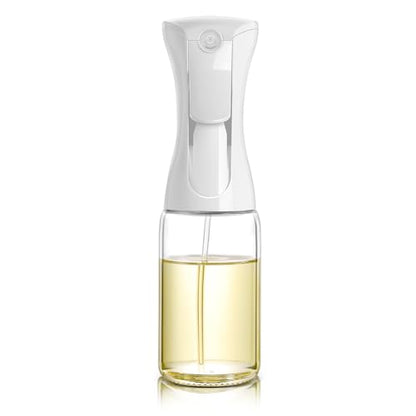 Mistifi Glass Oil Sprayer/Mister, 5.1 fl oz (150ml) Spray Bottle | Even Fan Spray, 1g Control, Anti-Drip, Refillable, for Air Fryer, Salad, BBQ, Oil, Olive Oil & Vinegar - color: White