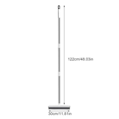 Pet Hair Rubber Broom 2-in-1 Long Handle with Squeegee Lightweight Fur Remover Brush Ergonomic Grip Multi-Surface Cleaning Brush Suitable for Daily Cleaning Work A - color: A