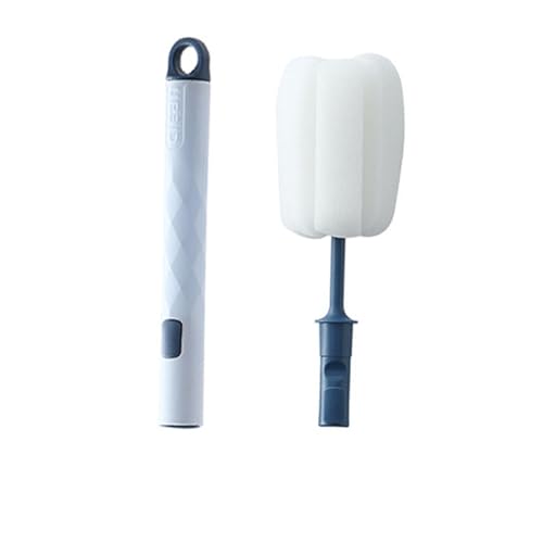 Bottle Brush，Water Bottle Cleaner Brush ，Sponge Brushes，Bottle Brushes for Cleaning，Long Handle Bottle Brush,Perfect for Bottles、 Water Bottles 、 Narrow Neck Containers(2pcs +2Sponge Refill)