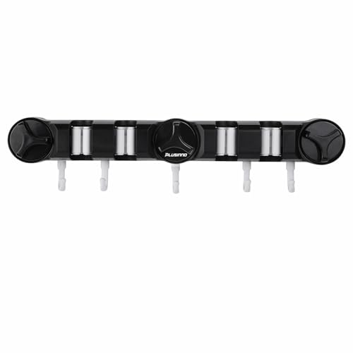 PLUSINNO Wall-Mounted Tool Racks, Broom Organizer Hooks, Self Adhesive, Heavy Duty, for Laundry Room and Garage Organization Storage