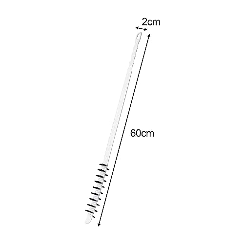 Dryer Vent Cleaner Brush Nylon Double Side Brush Long Flexible Refrigerator Coil Brush for Household Cleaning (White) - color: White