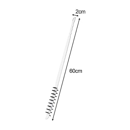 Dryer Vent Cleaner Brush Nylon Double Side Brush Long Flexible Refrigerator Coil Brush for Household Cleaning (White) - color: White