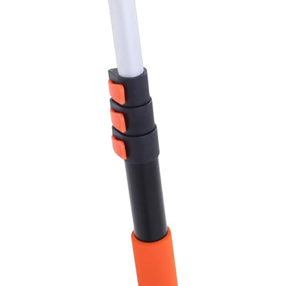 MAVIS LAVEN Solar Panel Brush Kit, ABS PC Aluminum Nylon Hairs Water Fed Window Cleaner with 12ft Telescoping Pole, 35cm Brush for Roof RV Gutter Boat Deck Cleaning