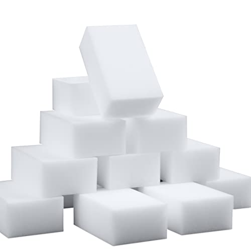 100 Pack Magic Sponge Eraser Extra Thick and Long Lasting Melamine Cleaning Sponges in Bulk - Multi Surface Power Scrubber Foam Cleaning Pads - Bathtub, Floor, Baseboard, Bathroom, Wall Cleaner - size: 100 Count (Pack of 1)