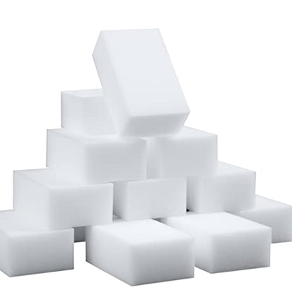 100 Pack Magic Sponge Eraser Extra Thick and Long Lasting Melamine Cleaning Sponges in Bulk - Multi Surface Power Scrubber Foam Cleaning Pads - Bathtub, Floor, Baseboard, Bathroom, Wall Cleaner - size: 100 Count (Pack of 1)