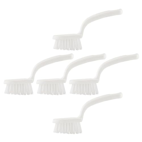 Homoyoyo Crevice Cleaning Brush Set 5pcs White Plastic Bristle Floor Gap Window Track Cleaning Tool for Home Kitchen Groove and Corner Dirt Removal