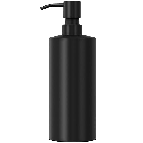 ARKTEK Large Stainless Steel Countertop Soap Dispenser Matte Black- Rust and Leak Proof Liquid Hand Soap Pump Bottle for Kitchen, Bathroom and Countertop Hand Dish Lotion (20 Oz / 600ml) - color: 666-black