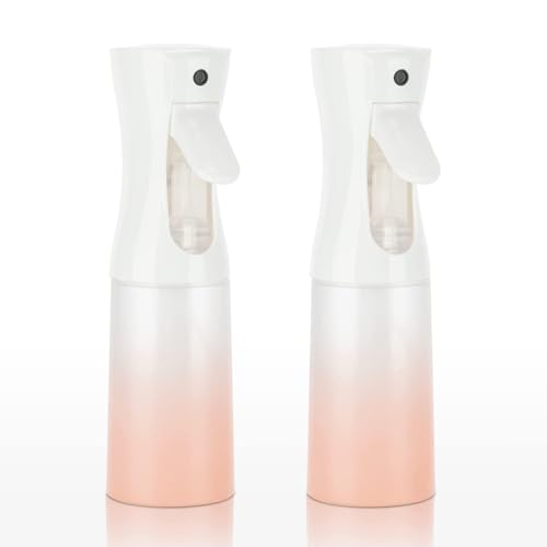 Spray Bottle for Hair (6.8OZ /200ML) Continuous Ultra Fine Mist Sprayer for Hair, Salons, Barber, Plants, Skin Care, Cleaning 2 Pack MATTE PINK - color: Matte Pink, size: 200ml-2 Pack