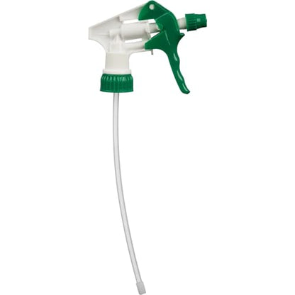 Heavy Duty Universal Trigger Sprayer Replacement for 32 oz Sprayer Bottles, 9 1/4" Dip Tube, 28-400 Neck Finish - 6 Pack (Green) - color: Green
