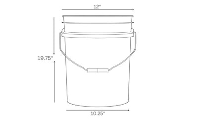 House Naturals Plastic Food Grade Made in USA Bucket with lid, Large 7 Gallon Container Comes with Screw On Lid (1, Yellow with Aqua lid) - color: Yellow With Aqua Lid