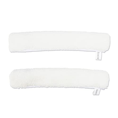13-Inch Window Washer Sleeve, Microfiber Squeegee Sleeve Refills for 11-12 inch Window Cleaner Scrubber - 2 Packs, White