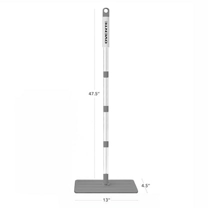 OVENTE Mop and Bucket with Wringer Set, Hands-Free Self-Cleaning Flat Floor Mop with Washable Microfiber Pad, Home Cleaner for Smooth Wall, Hardwood, Tile, Laminate and Glass Windows, Beige MBP32BGG