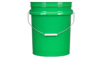 House Naturals 5 Gallon Food Grade Plastic Bucket with Air Tight Screw on Lid Made in USA Container (Green Bucket with Green Lid) - color: Green Bucket With Green Lid