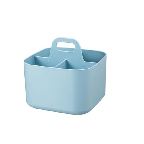 Stackable Portable Handheld Organiser, Multi-Purpose Desktop Divider Organiser Basket for Crafts or School Supplies Desk, Office, Stationery Pencil Holder, Dorm Room(Blue) - color: Blue