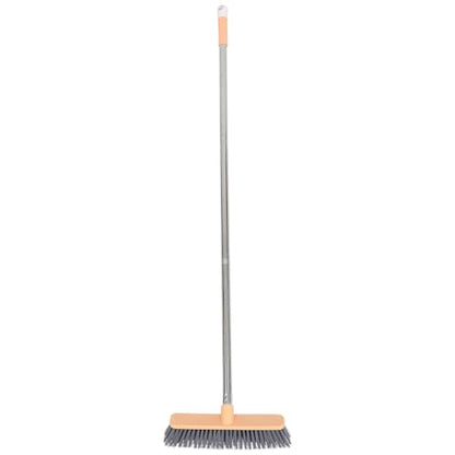 Beaupretty Household Cleaning Brush with Long Handle for Bathroom and Floor Sturdy Hard Bristles for Stubborn Stain Removal Lightweight Steel Rod with Padded Grip Practical Corner and Tile