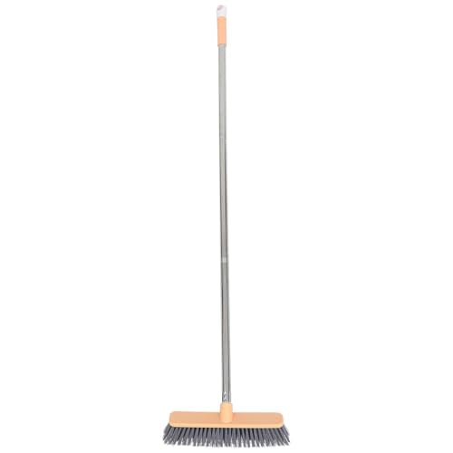 Beaupretty Household Cleaning Brush with Long Handle for Bathroom and Floor Sturdy Hard Bristles for Stubborn Stain Removal Lightweight Steel Rod with Padded Grip Practical Corner and Tile