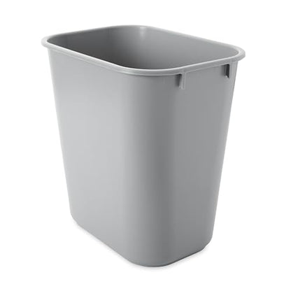 Rubbermaid Commercial Products Deskside Wastebasket/Trash Can, 3.25-Gallon/13-Quart, Gray, Plastic, for Bedroom/Bathroom/Office, Fits Under Desk/Sink/Cabinet - color: Gray, size: 3.25 Gallons