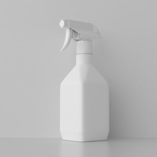 2pcs 500ml Refillable Spray Bottles Press Trigger, Plastic Square Shoulder Mist Sprayers for Household Cleaning, Plant Watering, Beauty and Hair Dressing Use