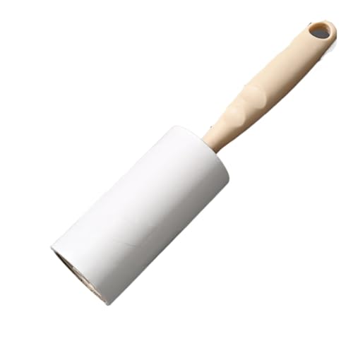 Lint Roller with Refills Sticky Remover Hair Pet Dog Clothes Sofa Dust Cleaning Remover Replaceable Roll Brush Cleaning Tool(Khaki) - color: Khaki