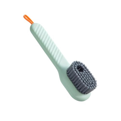 Scrub Brush with Handl, Heavy-Duty Scrub Brushes for Cleaning, Durable Bristles, for Kitchen, Bathroom, White/Green - color: Green