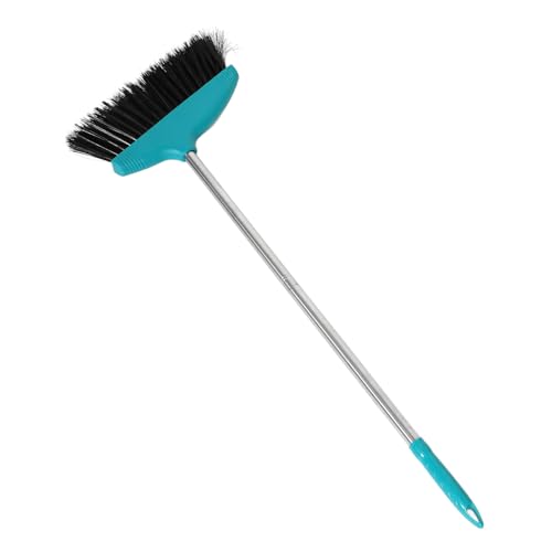 Veemoon Soft Bristle Floor Clean Broom with Long Metal Handle, Wide Angle Indoor Dust Sweeping Broom for Home Kitchen Office Patio, Green