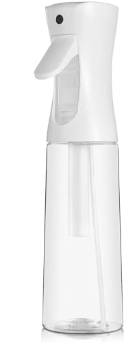 Continuous Empty Mist Spray Bottle 11 oz Clear, 2 Count | Ultra Fine Mist, Hair Styling & Plants & Cleaning, BPA Free, Empty Hair Sprayer Water Bottle