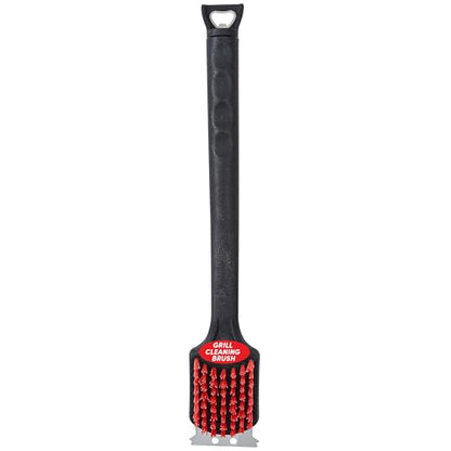 Kingsford Grill Cleaning Brush with Nylon Bristles and Scraper, Heavy Duty BBQ Grill Cleaner Tool with Rubber Handle and Bottle Opener, Outdoor Grill Brush for Cooled Grates, 17 Inch - style: Grill Brush